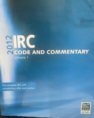 International Code Council 2012 IRC Code and Commentary Vol 1 & 2 Paperback