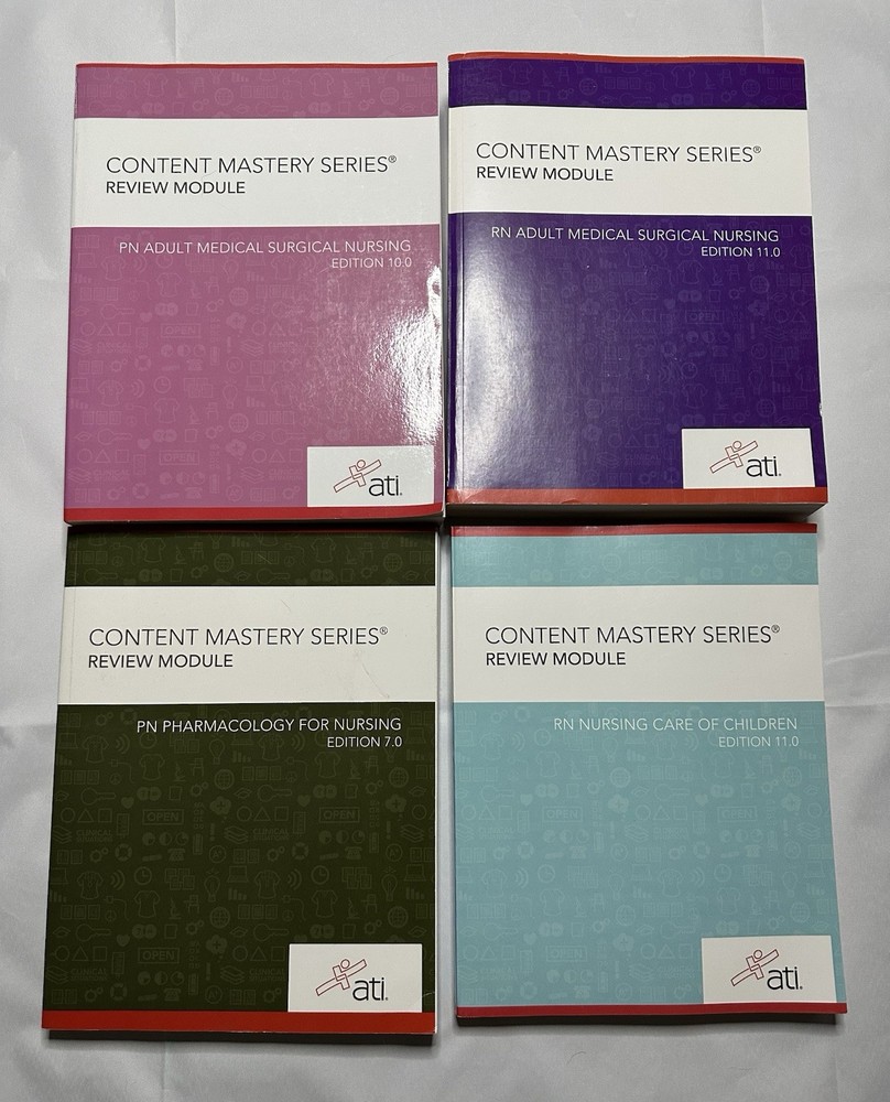 ATI Content Mastery Series College Nursing Program Textbooks Lot of 4 Surgical
