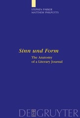Stephen Parker Matthew Philpotts “Sinn und Form” (Hardback)