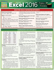 Microsoft Excel 2016 Tips & Tricks (Quick Study Computer) – Paperback – GOOD