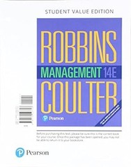 Management, Student Value Edition Ringbound Stephen, Coulter, Mar