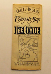 Gall & Inglis Tourist Map of The Clyde half inch to one mile probably 1925