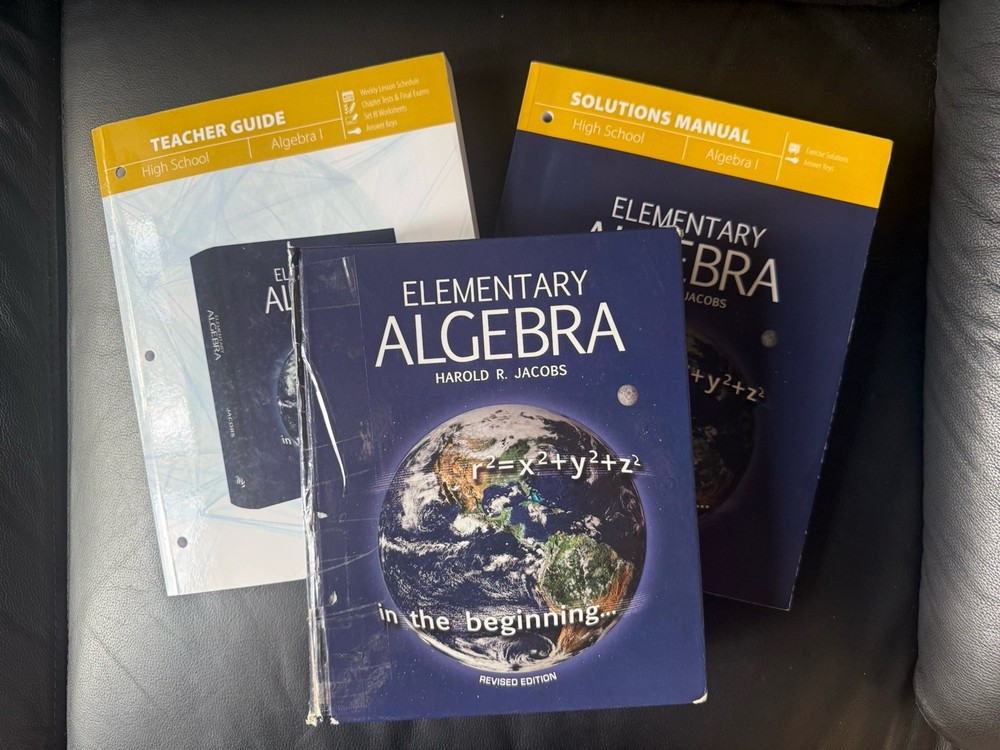 Jacobs Elem Algebra 2016 Ed Textbook, Solutions, Teacher Guide (3 items)