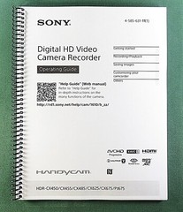 Sony HDR-CX450/CX485/CX625/CX675 Instruction Manual: 40 Pages & Clear Covers!