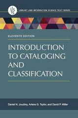 Introduction to Cataloging and – Hardcover, by Joudrey Daniel N.; – Very Good