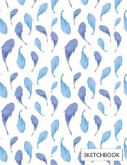 SKETCHBOOK: BLUE WHALE COVER (8.5 X 11) INCHES 110 PAGES, By Cutie Whale **NEW**