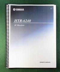 Yamaha HTR-6240 Instruction Manual: 72 Pages & Protective Covers!