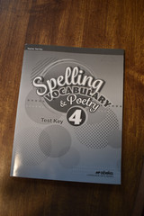 Abeka Spelling Vocabulary & Poetry 4 Teacher Test Key