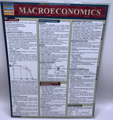 Quick Study Business Guide Book Macro Economics Bi-Fold Laminated