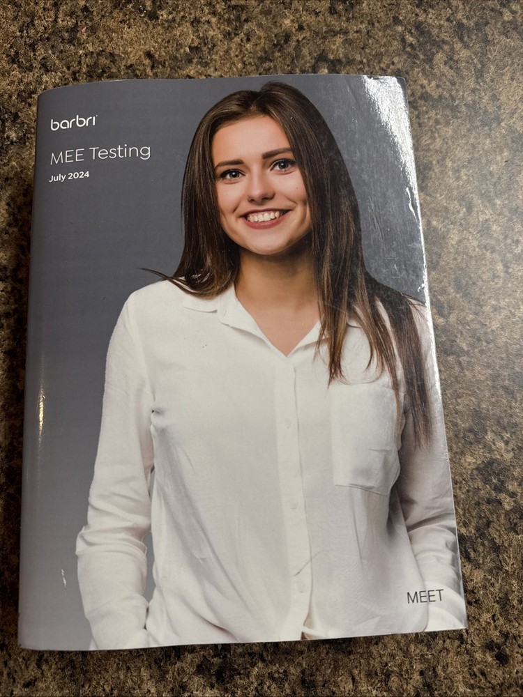 Barbri MEE Testing Multistate Essay Exam July 2024 Book Bar Prep Law School