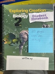 Apologia BIOLOGY, (2nd Ed) STUDENT NOTEBOOK (20 PAGES W/ Pen Writing)