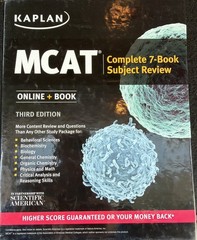 VG Cond Kaplan Test Prep Ser.: MCAT Complete 7-Book Review Free Ship & Lesson