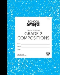 Grade 2 Ruled Composition Notebook Blue Cover 100 Pages