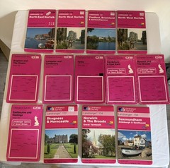 Vintage Collection of Ordnance Survey and OS Landranger Maps 13 Maps