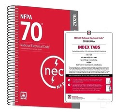 NFPA 70 National Electrical Code NEC 2026 Spiralbound + Index TAB 2026