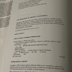 Unit Operations in Chemical Engineering Hardcover