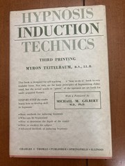Hypnosis Induction Technics Third Printing by M. Teitelbaum