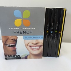 Living Language French Platinum Set 3 Books 9 CDs Essential Intermediate Advance