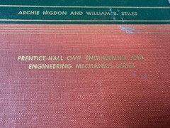 Engineering Mechanics Archie Higdon William Stiles 1956 Third Printing Hardcover