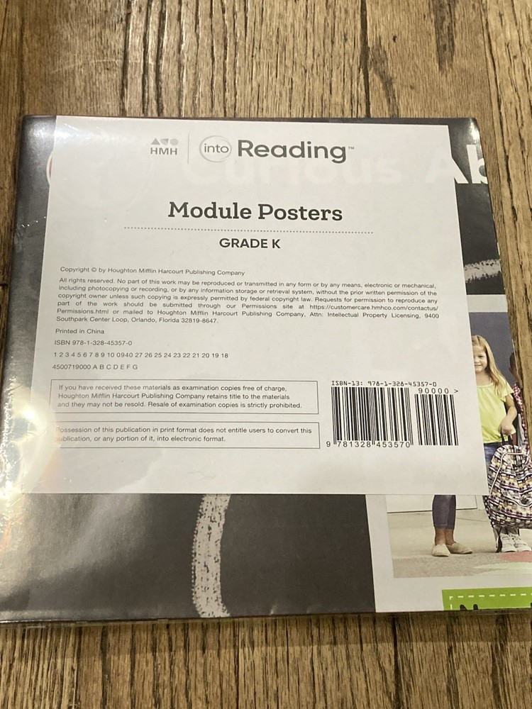 Grade K – Module Posters NEW Sealed HMH Into Reading, Use With Read Aloud Books