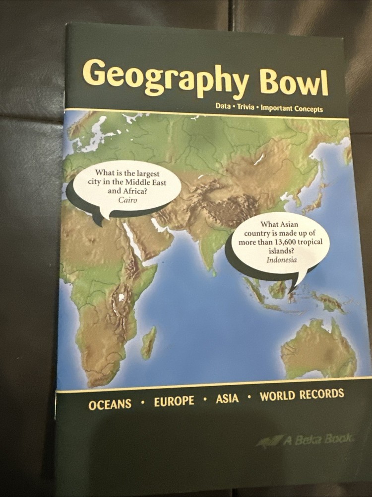Abeka A Beka Geography Bowl Quiz Team Book 6th 7th 8th