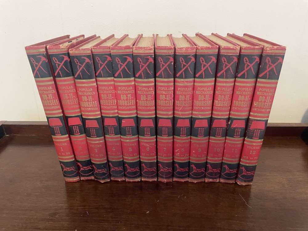 Popular Mechanics Do-It-Yourself Encyclopedia 12 Vol Complete Set 1955 Hardcover