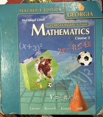 McDougal Littell Pre Algebra Teacher Edition Hardcover Georgia