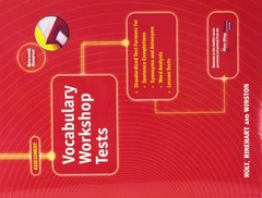Vocabulary Workshop Tests (Elements of Language, Grade 8, 2nd Course)