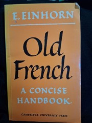 Old French: A Concise Handbook