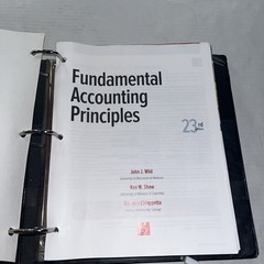 Fundamental Accounting Principles 23rd Edition Loose Leaf Textbook