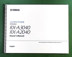 Yamaha RX-A3040 Instruction Manual: Full Color 182 Pages & Protective Covers!