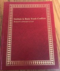 Institute in Basic Youth Conflicts;Research in Principles of Life Hardcover-RARE
