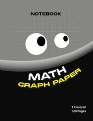 Math graph paper ( Black edition ): 1cm Grid maths book ( Color: black 120 pa…