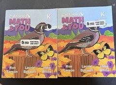 Math & You, California Edition, Kindergarten, Volumes 1-2, Student Edition 2025