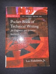 Technical Writing for Engineers & Scientists by Leo Finkelstein (2007, Trade…