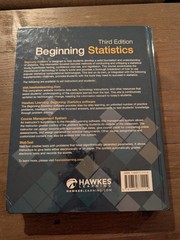 Beginning Statistics Third Edition Hardcover Hawkes Learning Warren, Denley