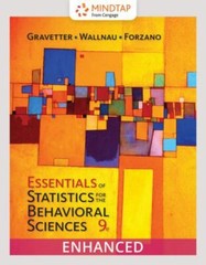 Essentials of Statistics for The by Gravetter, Wallnau, Forzano 9th Ed -Like New