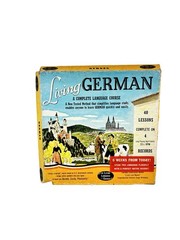 Vintage Living German A Complete Language Course 40 Lessons 4 33 RPM Vinyl Set