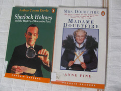 Set of 2 Penguin Readers Mrs. Doubtfire & Sherlock Holmes VERY GOOD Pre-intermdt