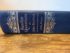 Familiar Quotations 1968 Fourteenth Edition by John Bartlett, Blue Hardcover