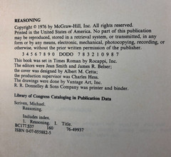 Reasoning by Michael Scriven 1976 E-39