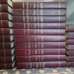Britannica Book of the Year 1956-1986 Leather Hardcover Set 31 Volumes Excellent