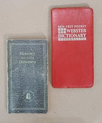 2 Vintage Webster Vest Pocket Dictionary Books 1965 And 1978 USA
