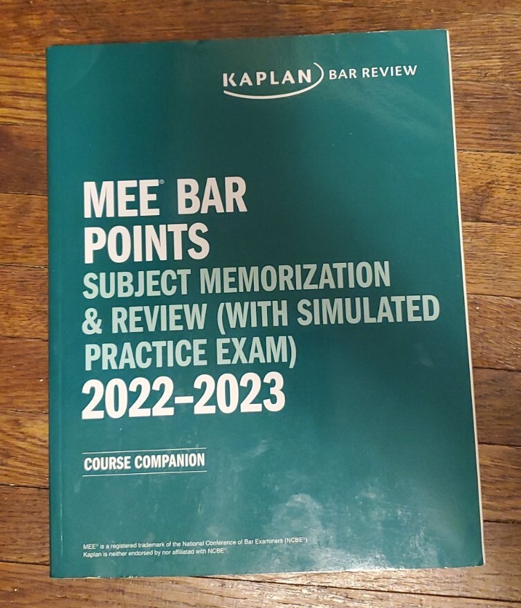 MEE Bar Points Subject Memorization&Review w/Simulated Practice Exam 2022-2023