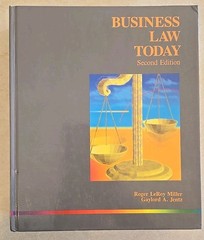 Business Law Today Second Edition Gaylord A. Jentz Roger LeRoy Miller Very Good