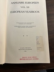 European Yearbook Annuaire Europeen, Volume 12 (1964)