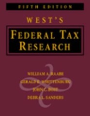 West’s Federal Taxation Research Hardcover William A. Raabe