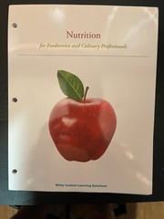 Wiley Custom Learning Solutions Nutrition Foodservice Ringbound ISBN
