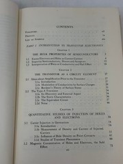 WILLIAM SHOCKLEY ELECTRONS AND HOLES IN SEMICONDUCTORS (1959, HC/DJ, 1ST ED/7TH)