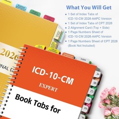 Upgraded CPT 2026 & ICD-10-CM Index Tabs – Color-Coded & Durable Set